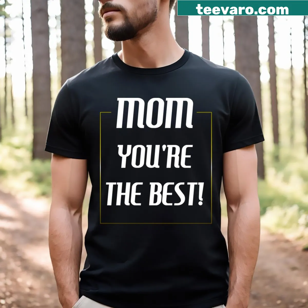 T-shirt with 'Mom You Are The Best Gift' emotional quote — on a men's t-shirt