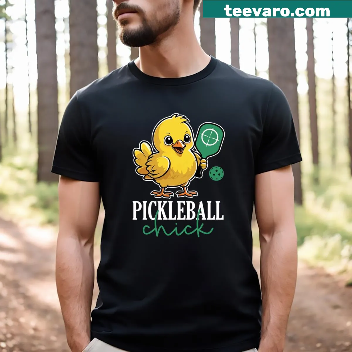 Funny pickleball t-shirt for female players — on a men's t-shirt
