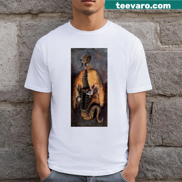 T-shirt featuring artwork inspired by Remedios Varo