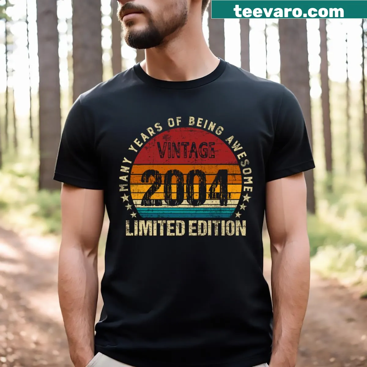 Retro 2004 Birthday T-shirt for turning 20 — on a men's t-shirt