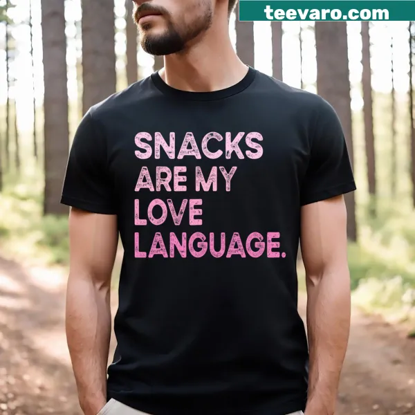 Kids t-shirt with the phrase 'Snacks Are My Love Language'