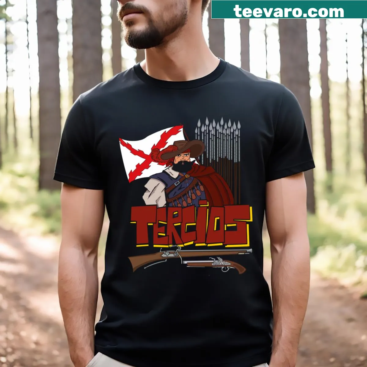 Minimalist T-shirt with 'Thirds' graphic design — on a men's t-shirt