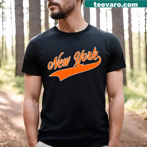 Vintage New York-themed t-shirt featuring iconic city graphics