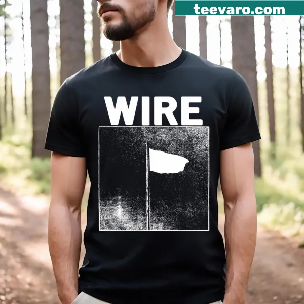 Abstract pink flag design on a minimalist typography t-shirt.