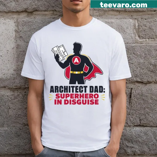 Superhero architect graphic on Dad T-shirt