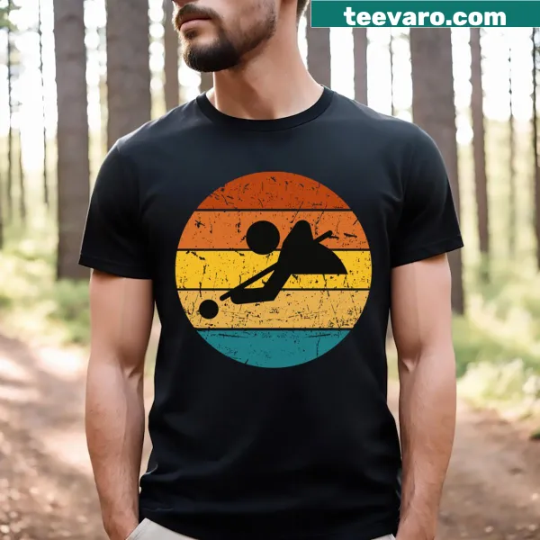 Vintage billiards-themed graphic t-shirt for players