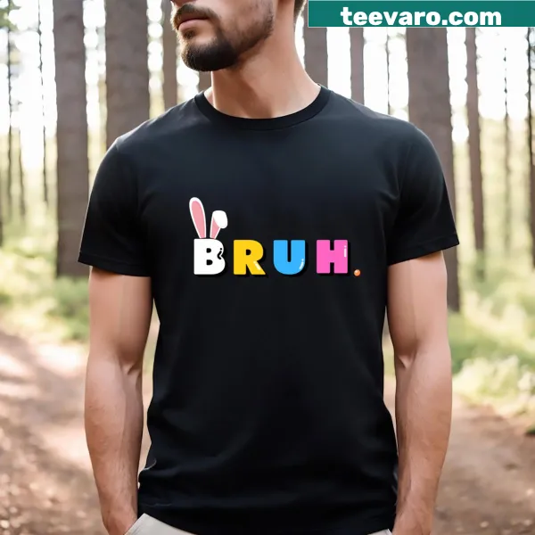 Funny Easter t-shirt featuring a bunny and meme-inspired design