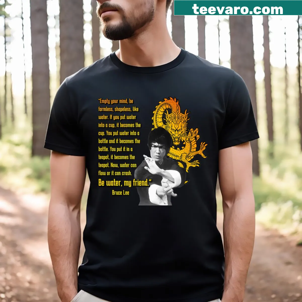 Vintage T-shirt featuring a humorous dragon actor theme — on a men's t-shirt