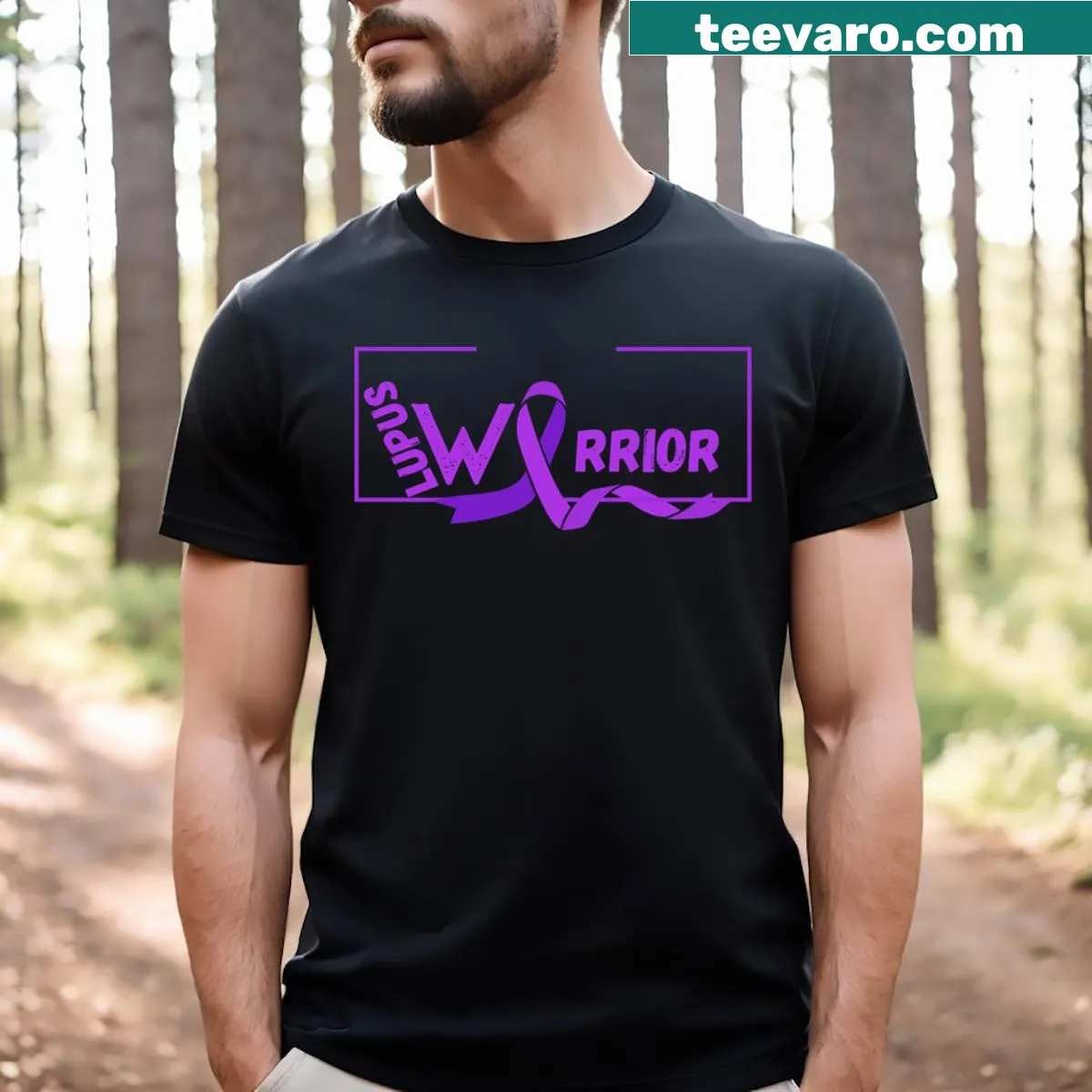 T-shirt raising awareness for lupus with empowering typography — on a men's t-shirt