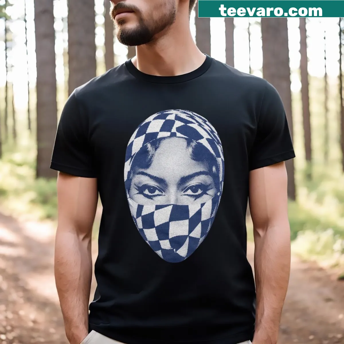 Cowboy-themed graphic T-shirt with bold typography — on a men's t-shirt