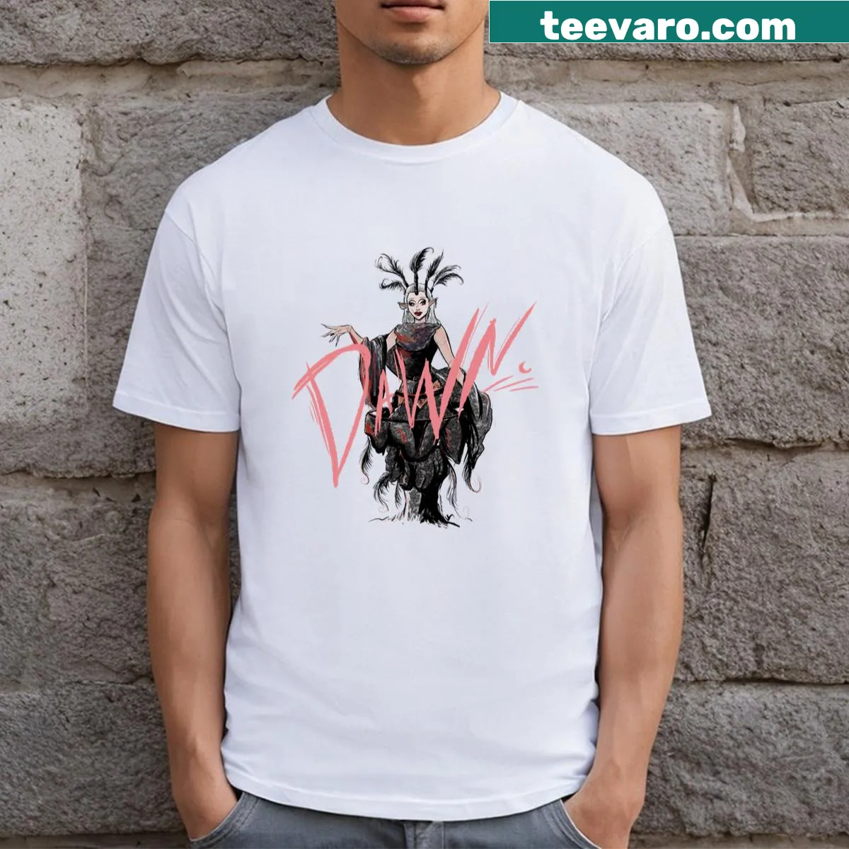 Bold t-shirt celebrating drag queen culture and performance art — on a men's t-shirt
