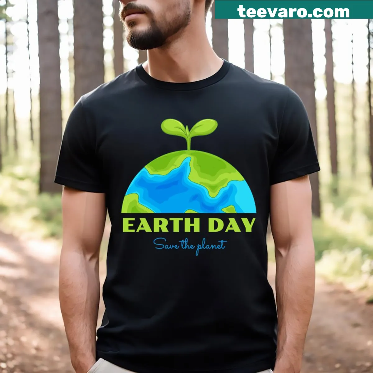 Humorous Earth Day graphic on a casual t-shirt — on a men's t-shirt