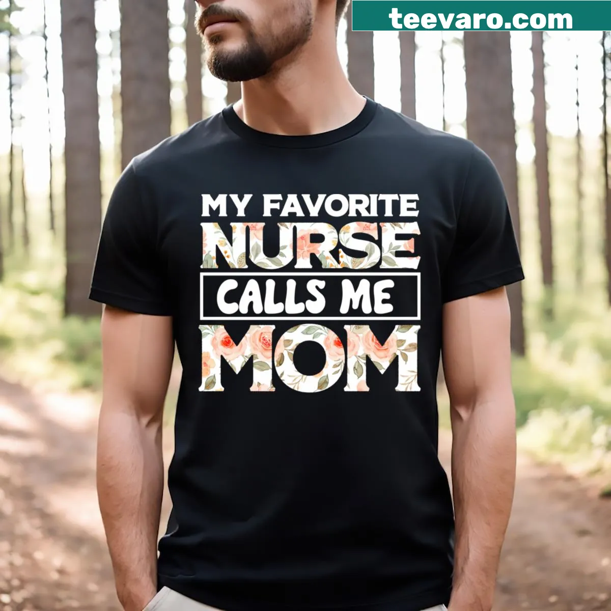 Nurse mom t-shirt with a loving quote about nursing — on a men's t-shirt