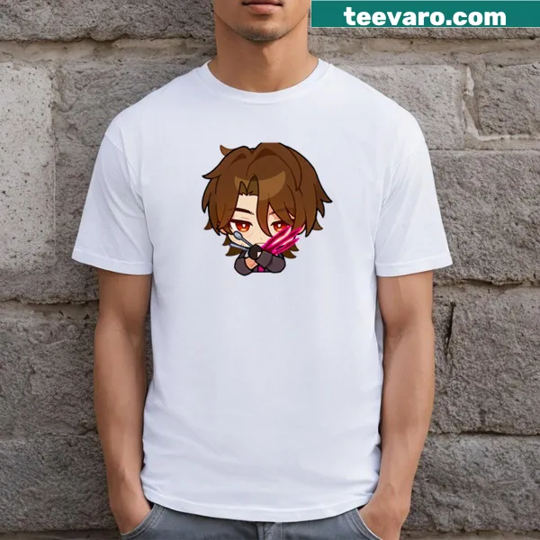 T-shirt featuring an illustration of Gallagher from Honkai Star Rail.