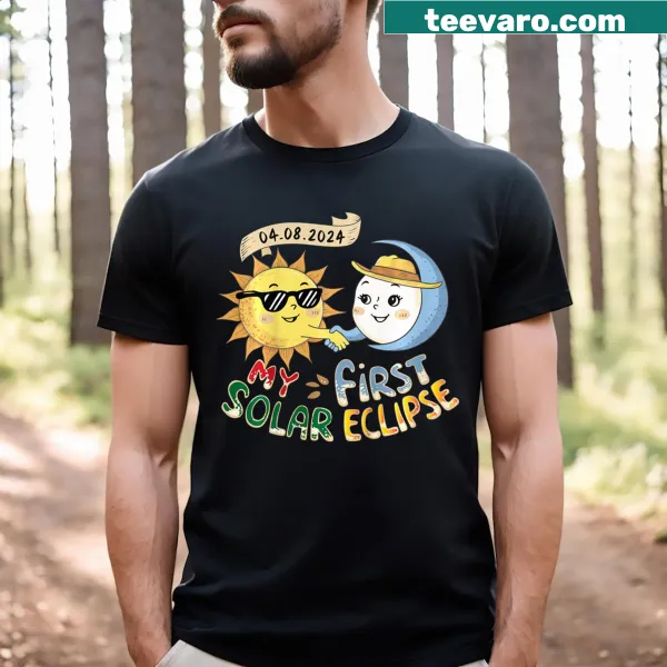 Kids' t-shirt featuring 2024 solar eclipse graphic