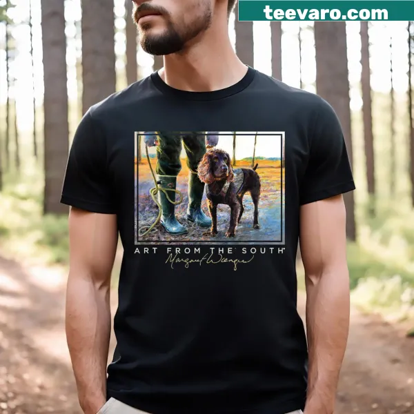 Abstract typography graphic by Margaret Wienges on an artist edition T-shirt