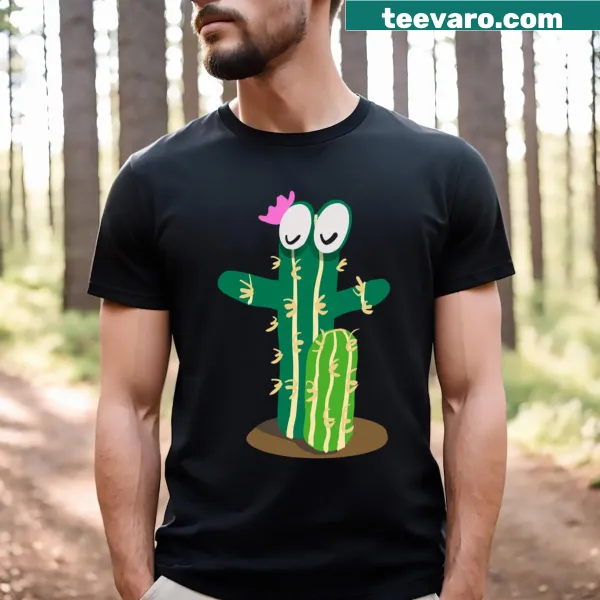 Charming cactus illustration T-shirt for nature lovers