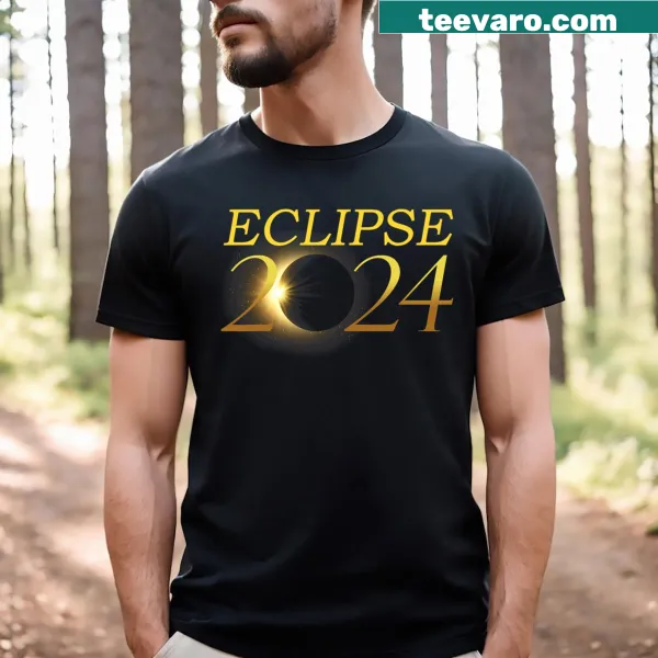 Minimalist Total Solar Eclipse t-shirt design for men