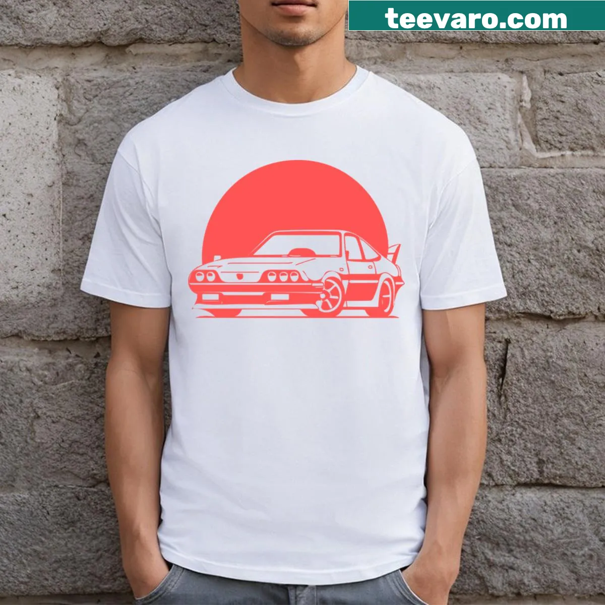 Vintage Car T-shirt featuring an iconic classic automobile graphic — on a men's t-shirt