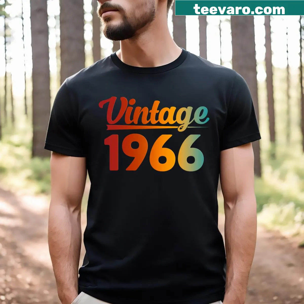 Vintage-style 58th birthday t-shirt with retro typography — on a men's t-shirt