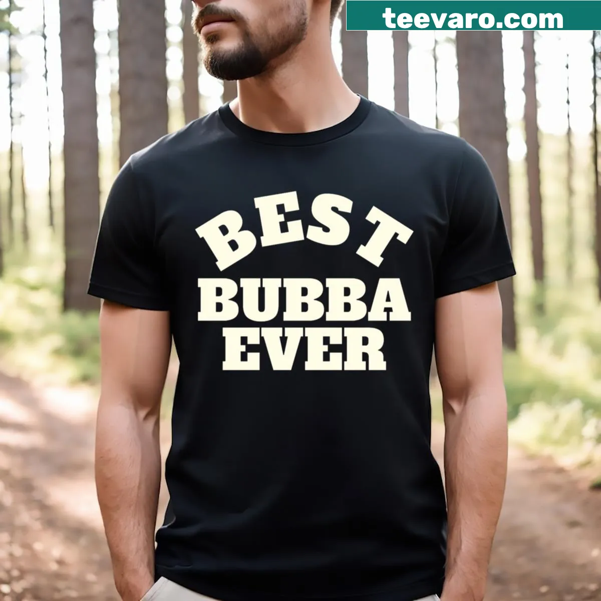 Funny t-shirt saying 'Best Bubba Ever' for grandpas — on a men's t-shirt