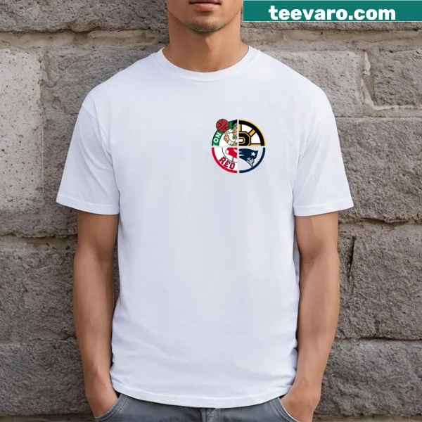 Graphic celebrating Boston sports on a T-shirt.