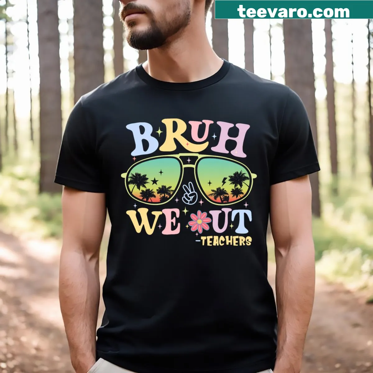 Retro teacher T-shirt for last day of school with fun text — on a men's t-shirt