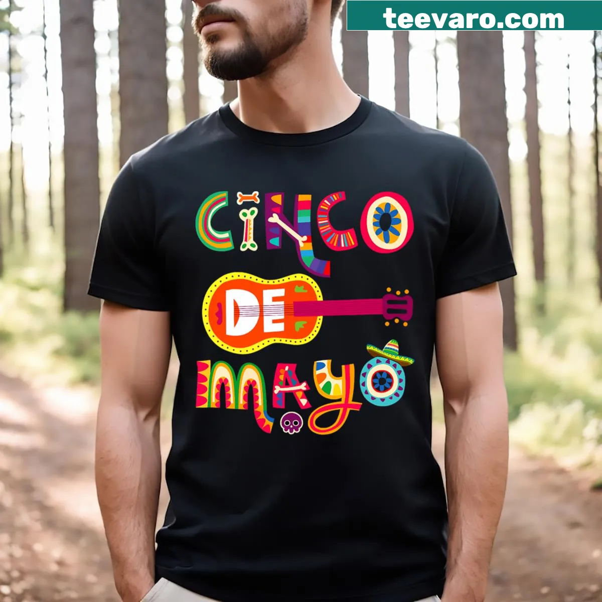 Cinco De Mayo cactus T-shirt for men and kids — on a men's t-shirt