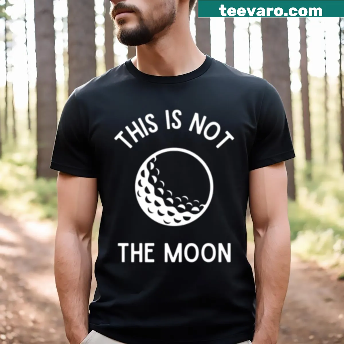 Golf-themed T-shirt with a humorous slogan and graphic for men — on a men's t-shirt