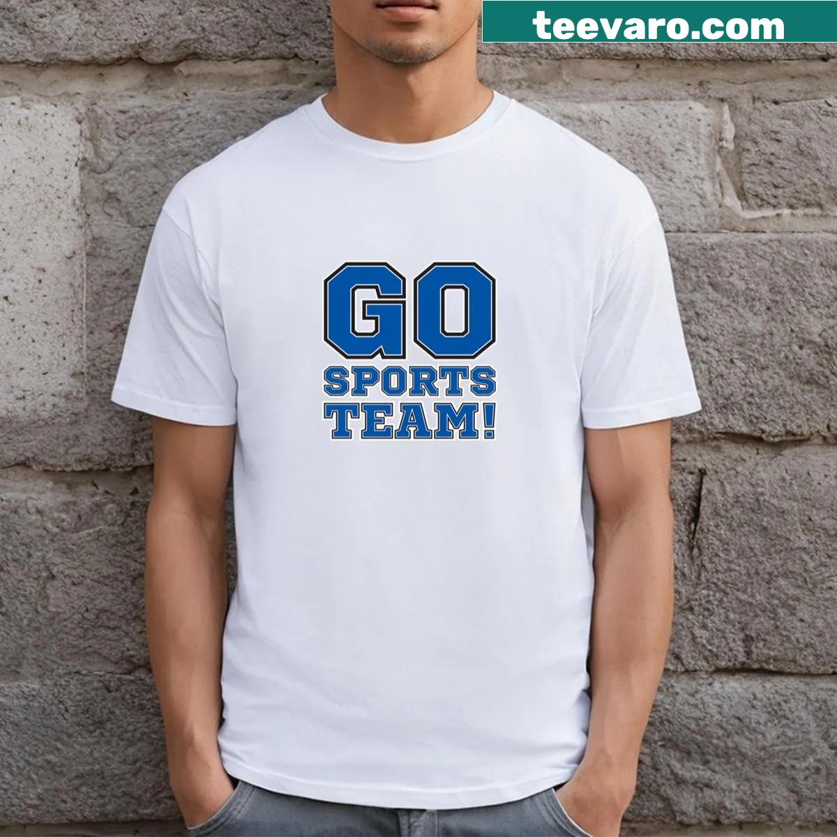 Cheerful sports-themed t-shirt with fun phrases — on a men's t-shirt