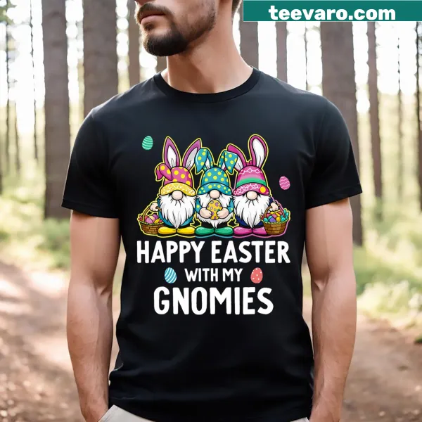 Adorable Easter shirt featuring gnomes for kids and girls