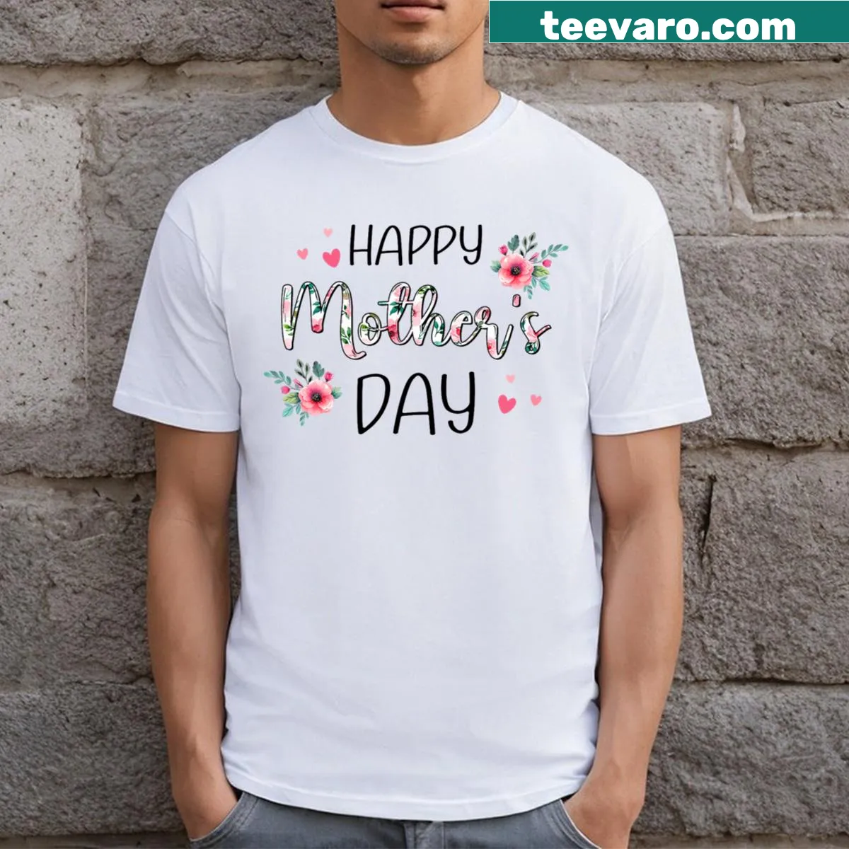 Sentimental T-shirt celebrating moms and grandmothers with loving text — on a men's t-shirt