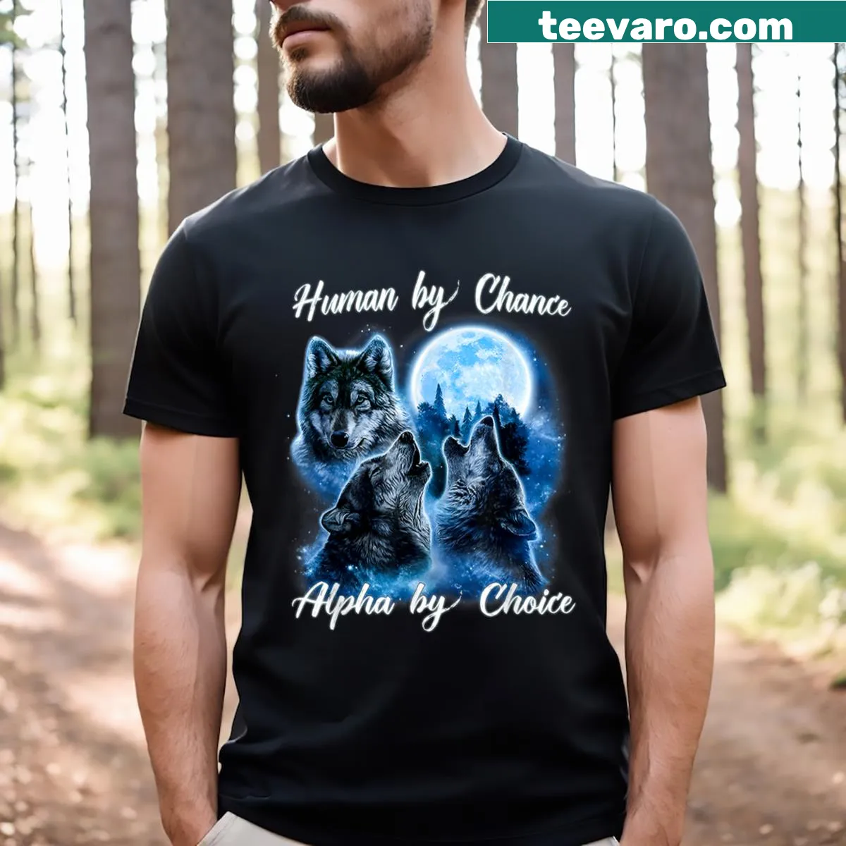 Funny typography design on an alpha male meme t-shirt — on a men's t-shirt