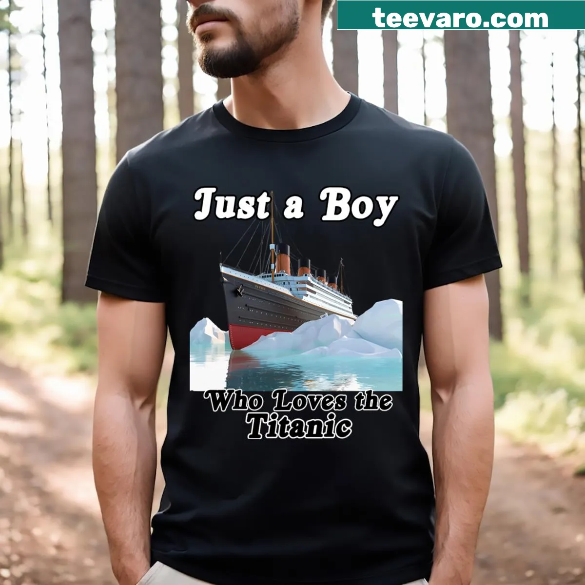 Sentimental Titanic-themed t-shirt with heartfelt text — on a men's t-shirt
