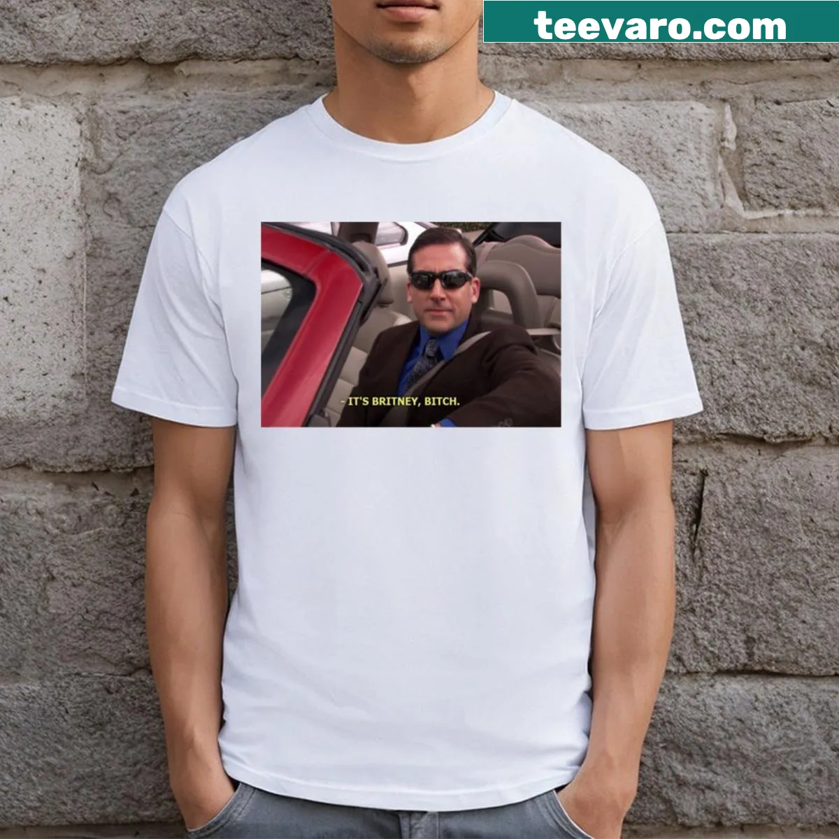 Funny t-shirt with Michael Scott quote — on a men's t-shirt