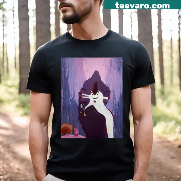 Illustration of the Reaper Leviathan, a creature from gaming, on a T-shirt