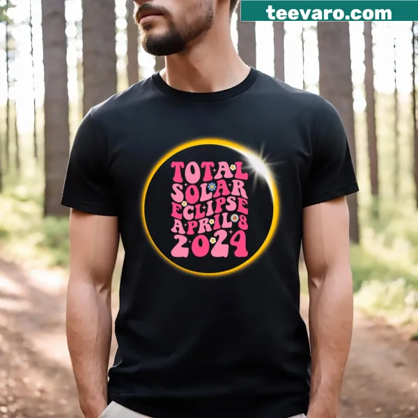 Groovy Total Solar Eclipse T-shirt featuring retro-inspired design