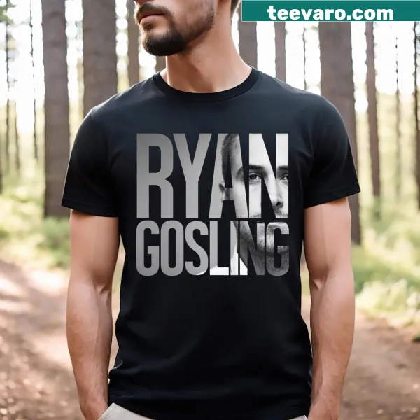 Minimalist design featuring Ryan Gosling on a t-shirt