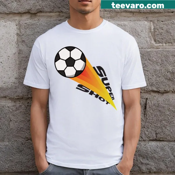 Funny football/soccer themed T-shirt with bold graphics