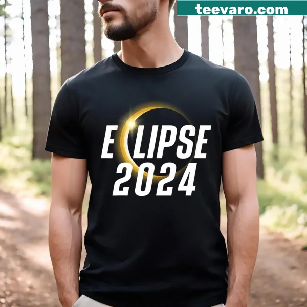 Men's T-shirt featuring a total solar eclipse design