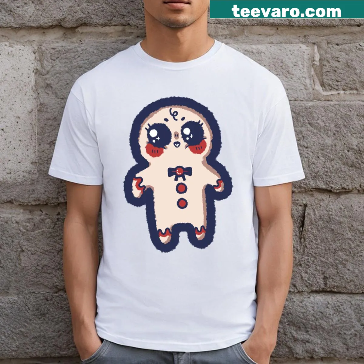 Cartoon cookies illustration on a fun t-shirt — on a men's t-shirt