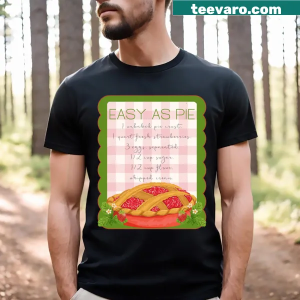 Typography design saying 'Easy As Pie' for baking lovers