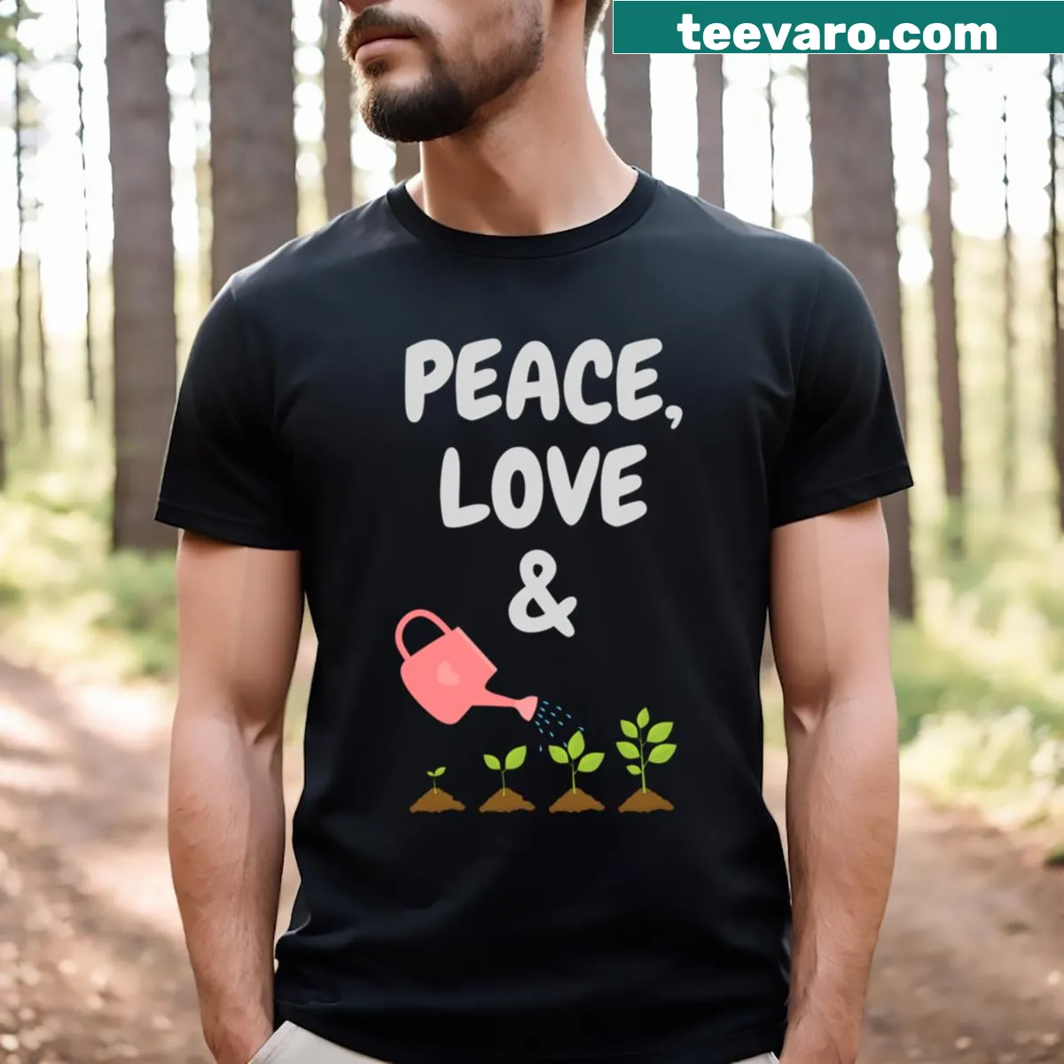 T-shirt with a heartwarming garden lovers quote — on a men's t-shirt