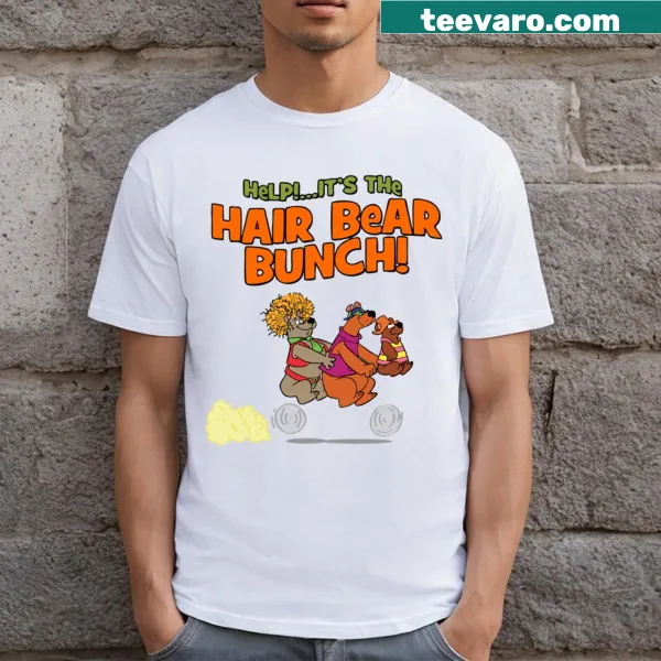Humorous t-shirt featuring Hair Bear and biking theme