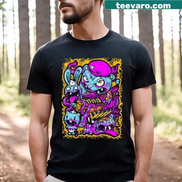 Charming T-shirt with 'Happy Tree Family' text and tree illustration