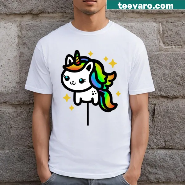 Cartoon illustration of a hobby horse on a T-shirt