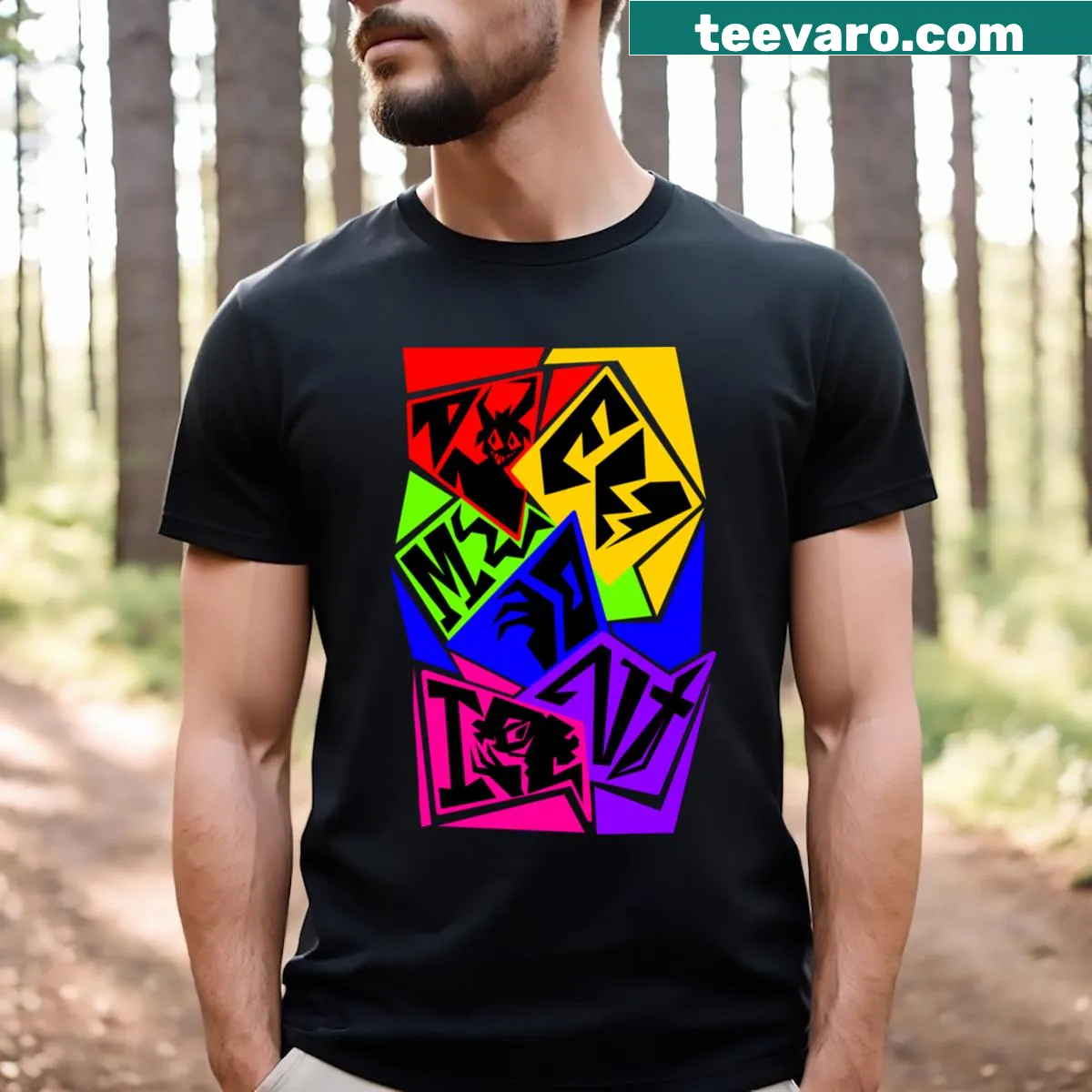 Edgy Joker Out T-shirt with bold illustrations and graphic design — on a men's t-shirt