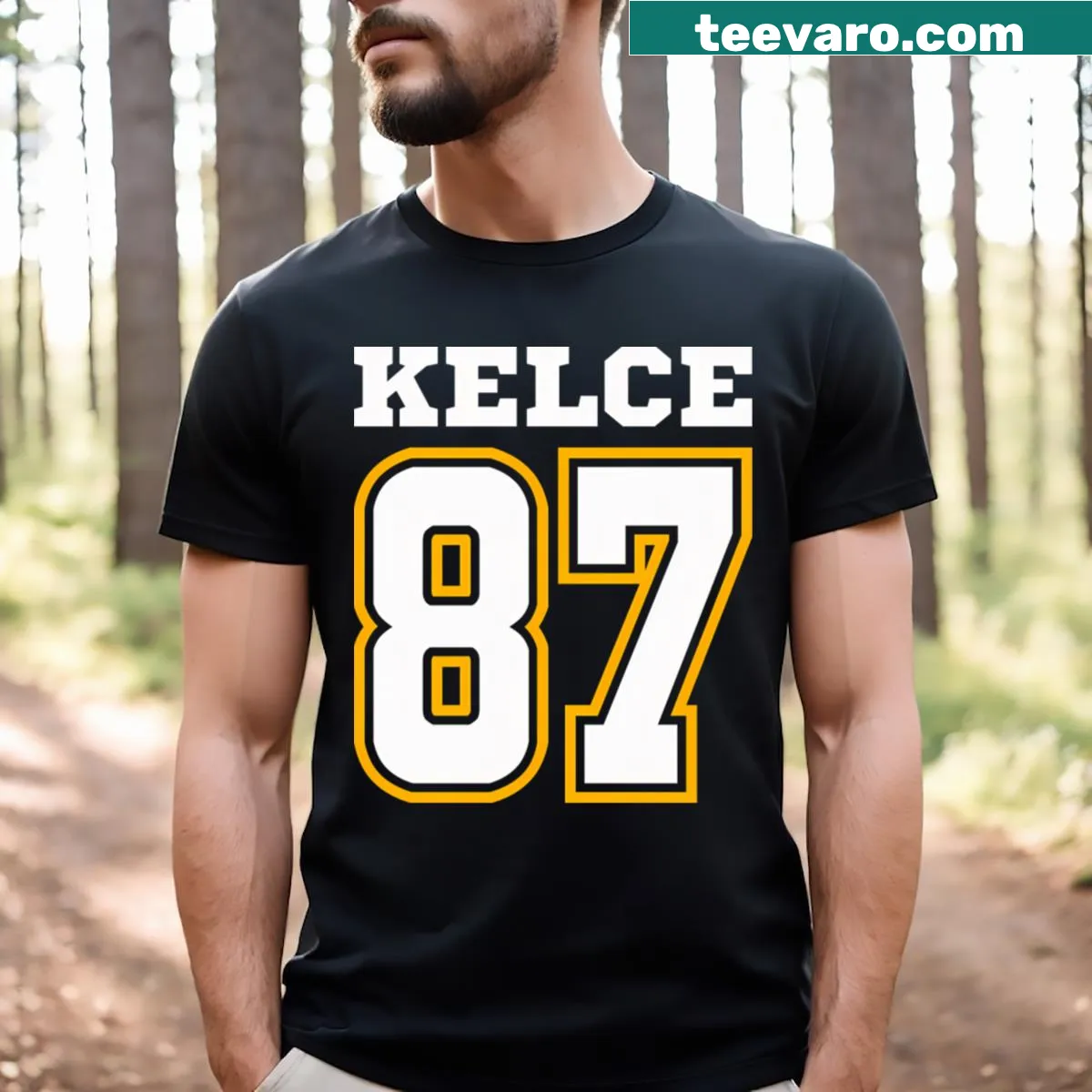 Sporty T-shirt featuring iconic number 87 — on a men's t-shirt
