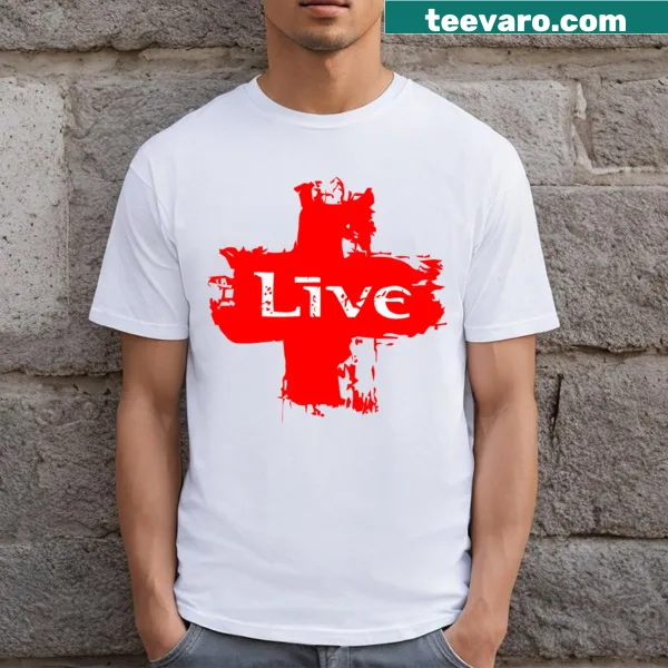 T-shirt with the phrase 'Live Band' for music lovers