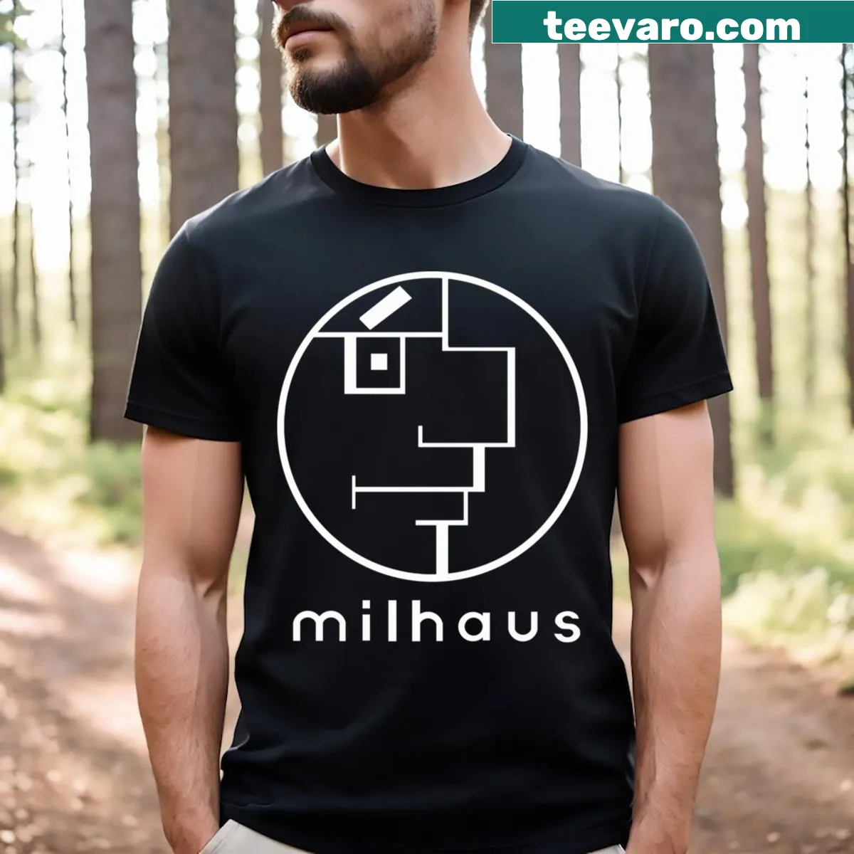 Milhaus T-shirt with charming cartoon design — on a men's t-shirt